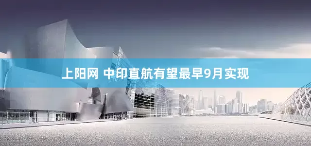 上阳网 中印直航有望最早9月实现